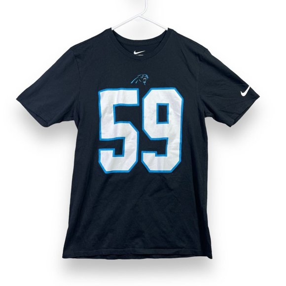 Nike Carolina Panthers Luke Kuechly Men’s size Medium Athletic Cut T-Shirt - Picture 1 of 8